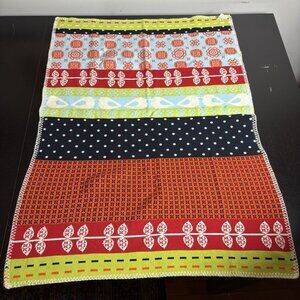 MAMAS & PAPAS Sweater Knit Cotton Baby Blanket Colorful Birds Dots Leaves